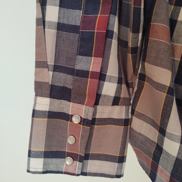 ELY CATTLEMAN WESTERN PEARL SNAP BUTTON MEN LONG SLEEVE DRESS SHIRT - 17 (34) - Picture 8 of 8